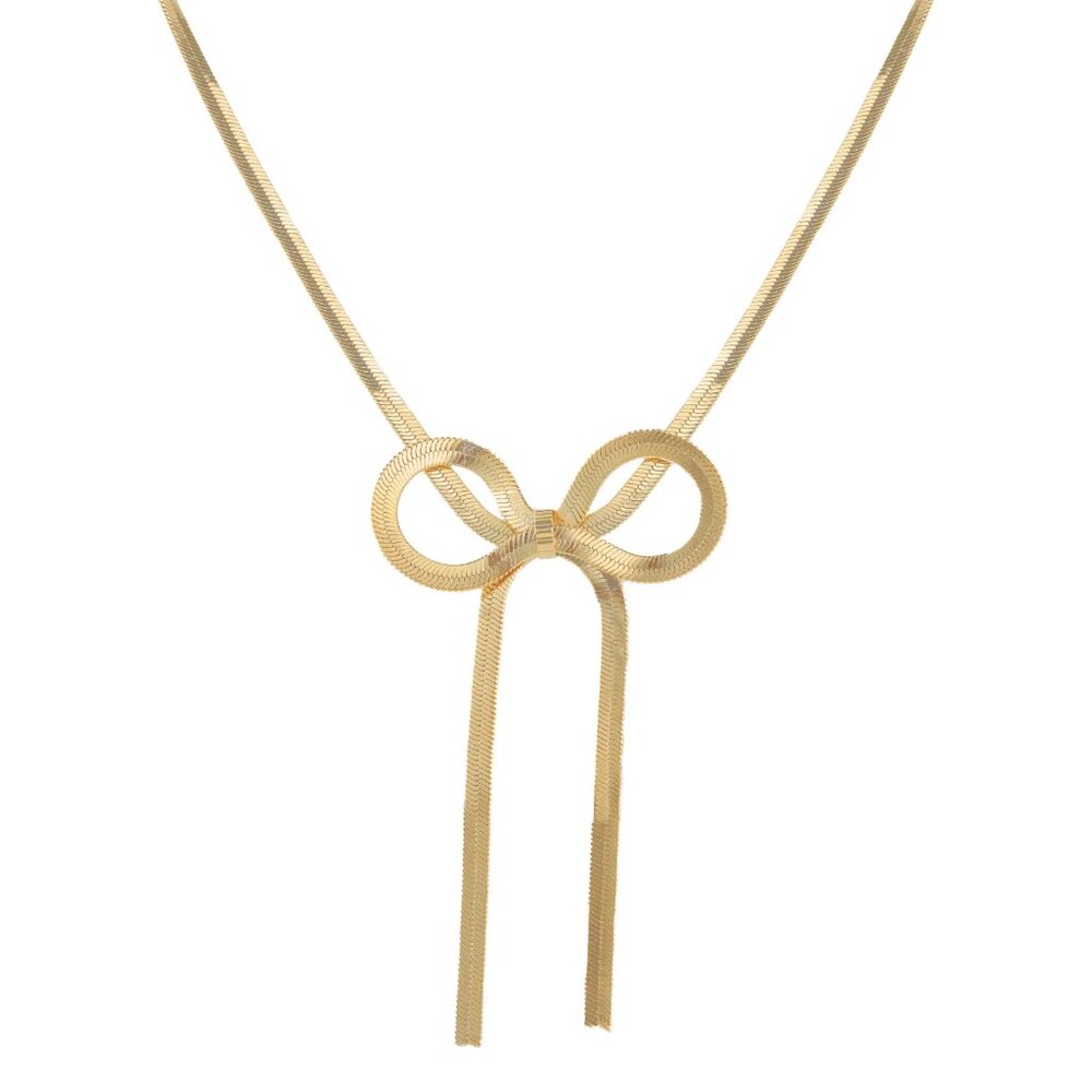 Herringbone Bow Necklace